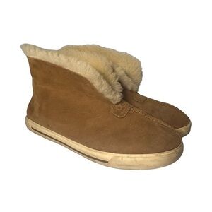 UGG Australia Lexi Fold Over Shearling Lined Booties Chestnut Style 1870 Size 6